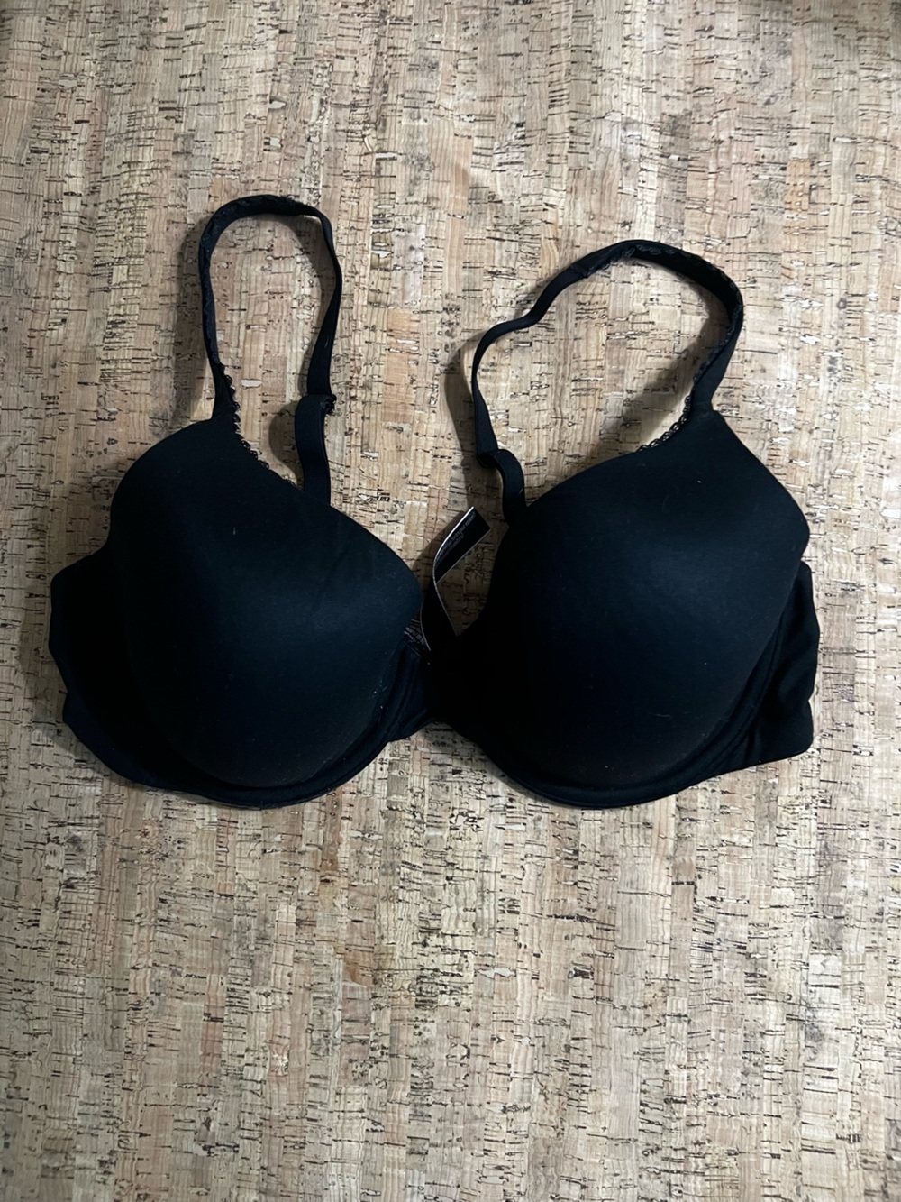 Victoria's Secret Black Lined Perfect Coverage Bra 36C